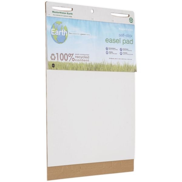 Mastervision Earth 100% Pc Self-Stick Easel Pads