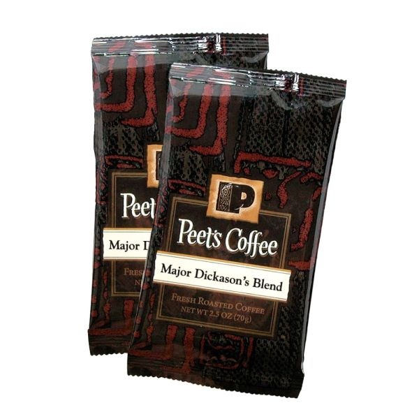 Peet's Coffee & Tea Coffee Portion Packs, Major Dickason's Blend, Dark Roast, 2.5 Oz, 18 Portion Packs