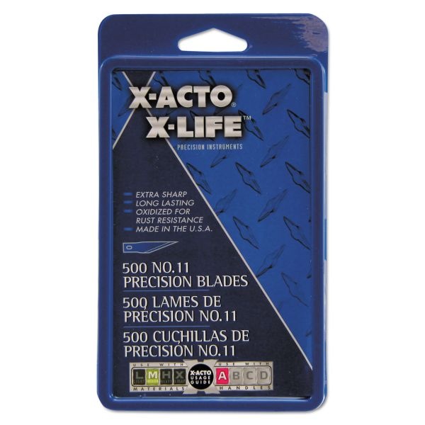 X-Acto No. 11 Bulk Pack Blades For X-Acto Knives, 500/Box