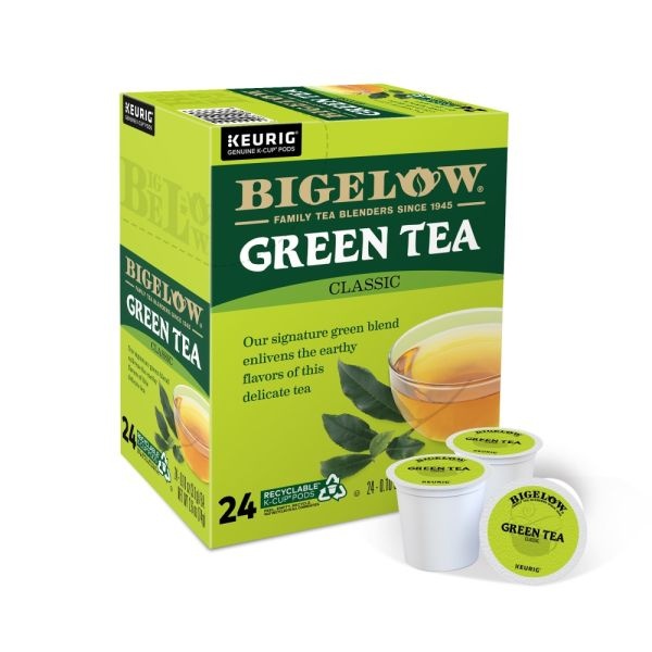 Bigelow Single-Serve K-Cup Pods, Green Tea, Box Of 24