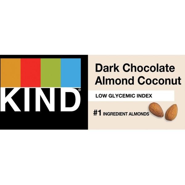 Kind Fruit And Nut Dark Chocolate, Almond And Coconut Bars, 1.6 Oz, Box Of 12