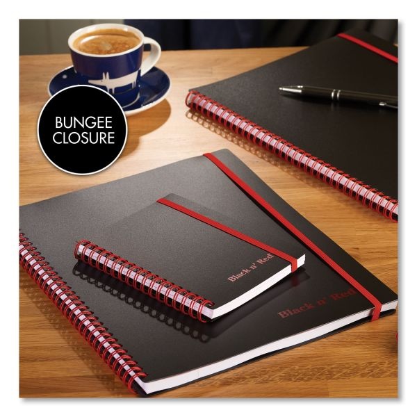 Black n Red Poly NotebookJournal 8 14 x 5 78 BlackRed 70 Pages 35