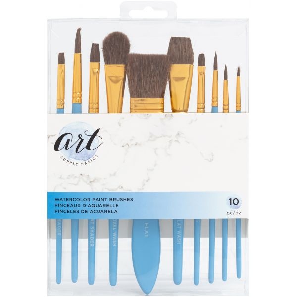 Art Supply Basics Watercolor Natural Brush Set