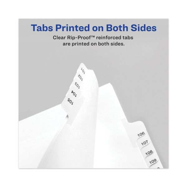 Avery-Style Preprinted Legal Side Tab Divider, 26-Tab, Exhibit U, 11 X 8.5, White, 25/Pack, (1391)