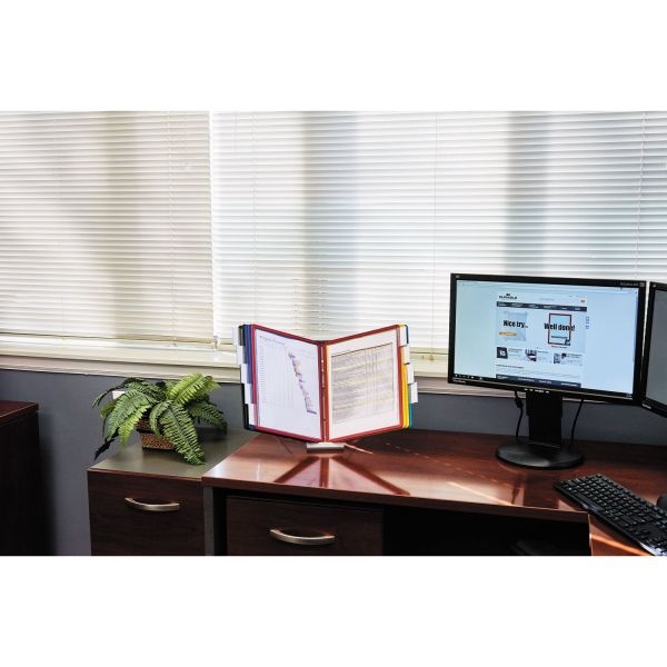 Durable Instaview Expandable Desktop Reference System, 10 Panels