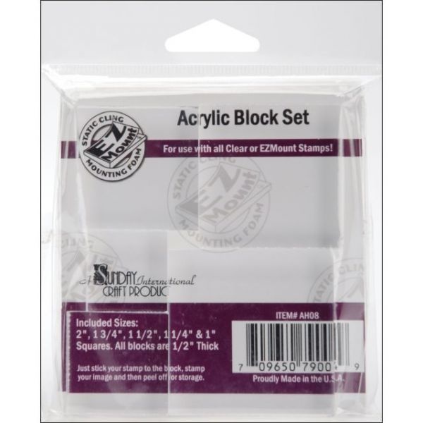 Acrylic Block Starter Set 5/Pkg- - 709650790018