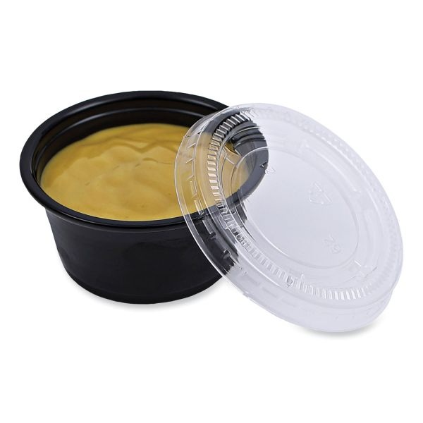 Boardwalk Souffle/Portion Cup Lids, Fits 1.5 Oz And 2 Oz Portion Cups, Clear, 2,500/Carton
