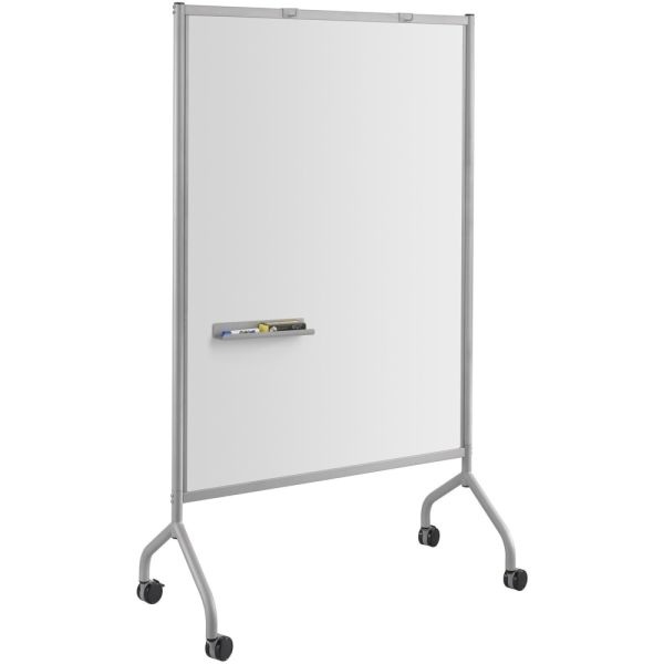 Safco Impromptu Full Magnetic Dry-Erase Whiteboard Screen, 42" X 72", Steel Frame With Gray Finish