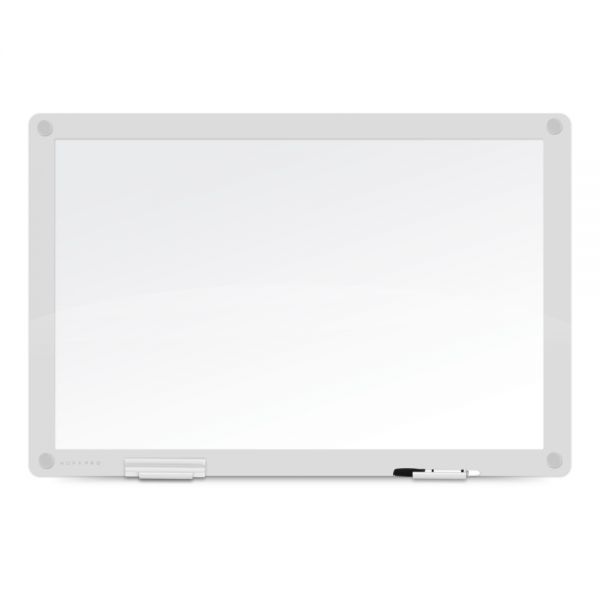 Workpro Custom Print Glass Unframed DryErase Presentation Whiteboard, 36 1/2" X 24