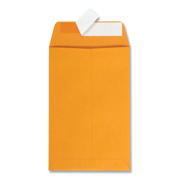 Quality Park Redi-Strip Catalog Envelopes, 6" X 9", Self-Adhesive, Brown Kraft, Box Of 100