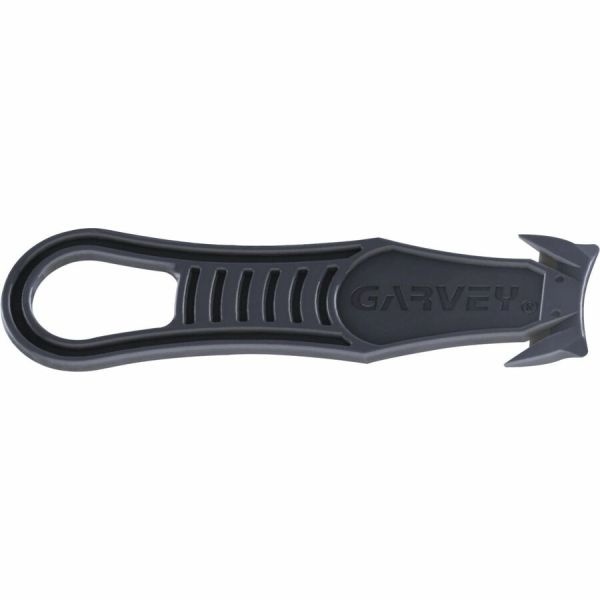 Garvey Safety Cutter Box Cutter Knife With Double Shielded Blade, 4" Plastic Handle, Black, 5/Pack