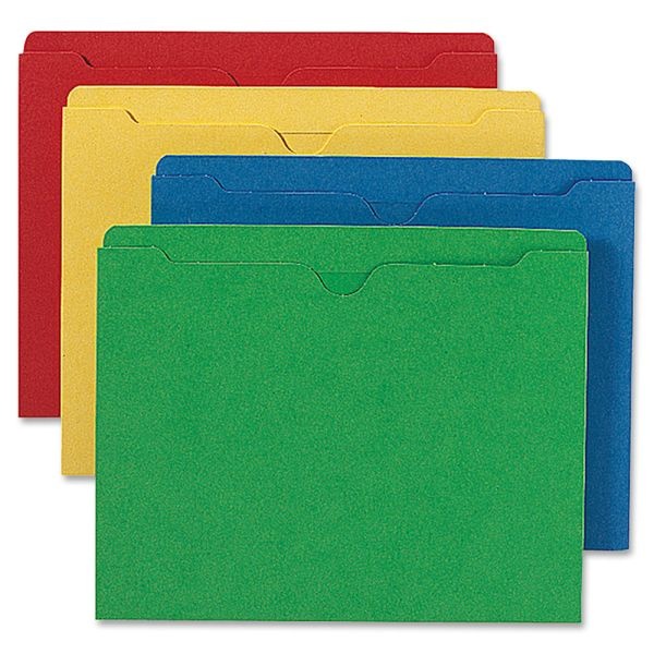 Smead Heavyweight Color File Jackets, Letter Size, Expansion, Assorted, Box Of 100
