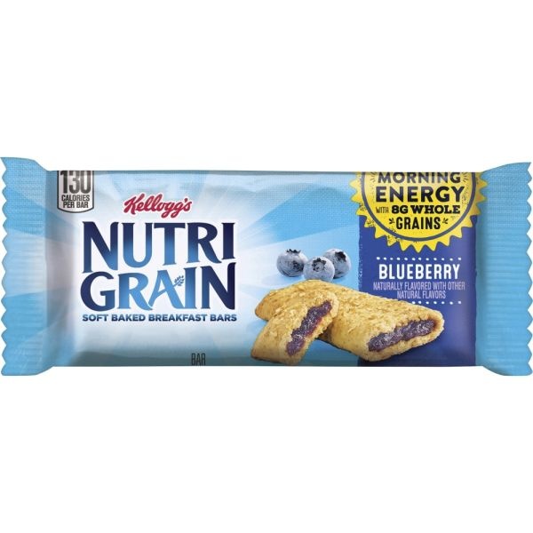 Kellogg's Nutri-Grain Bars, Blueberry, 1.3 Oz, Box Of 16