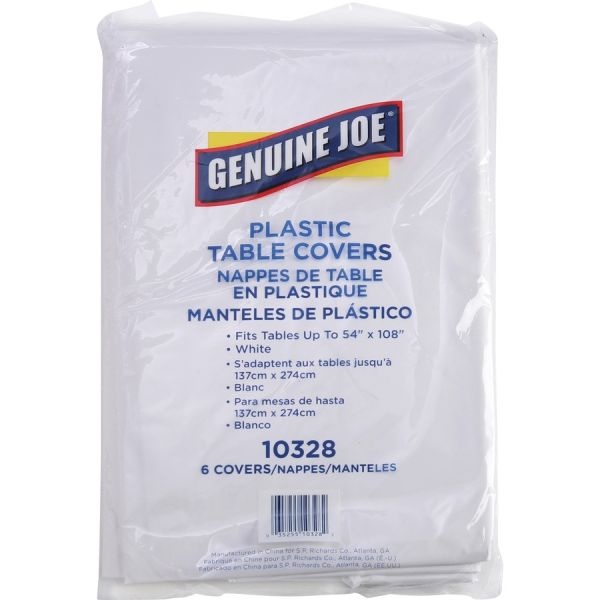 Genuine Joe Plastic Rectangular Table Covers