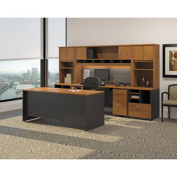 Bush Business Furniture Series C: Natural Cherry 72W Credenza - Desk Shell