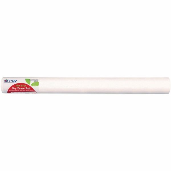 Gowrite! Self Stick Non-Magnetic Dry-Erase Whiteboard Roll, 24" X 20', White