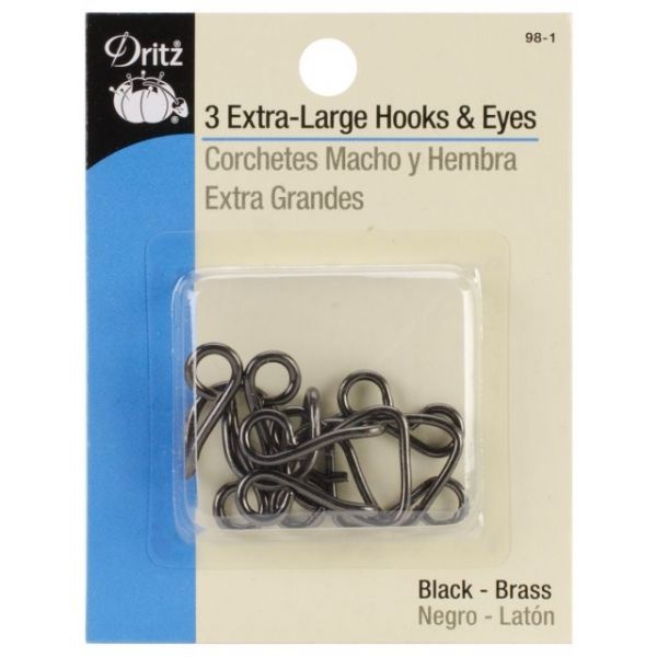 Extra-Large Hooks & Eyes 3/Pkg