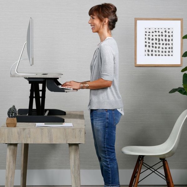 Ergotron Workfit-Z Mini Standing Desk Converter, Dove Gray/Black Base