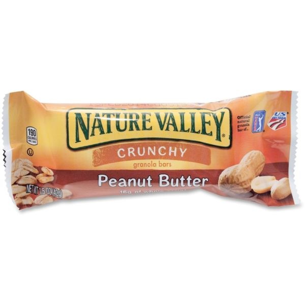 Nature Valley Granola Bars, Peanut Butter, 1.5 Oz, Box Of 18