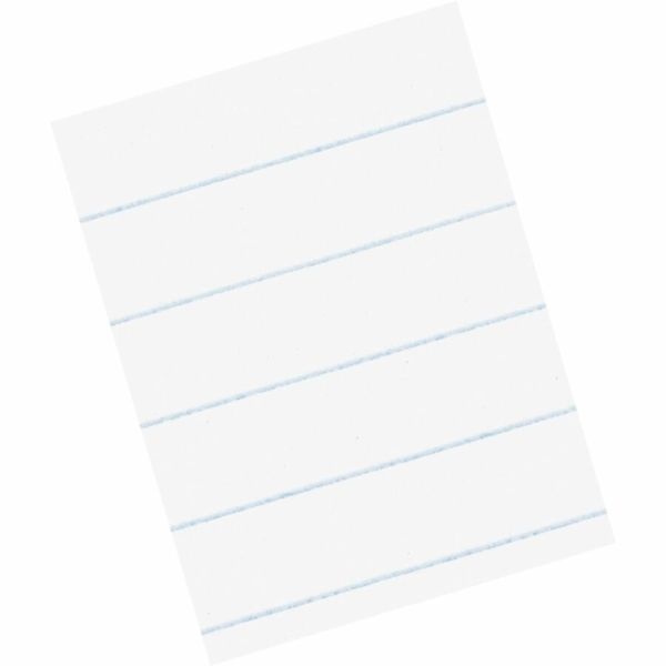Pacon Composition Paper Without Margins, Unpunched, 3/8" Rule, 8 1/2" X 11", White