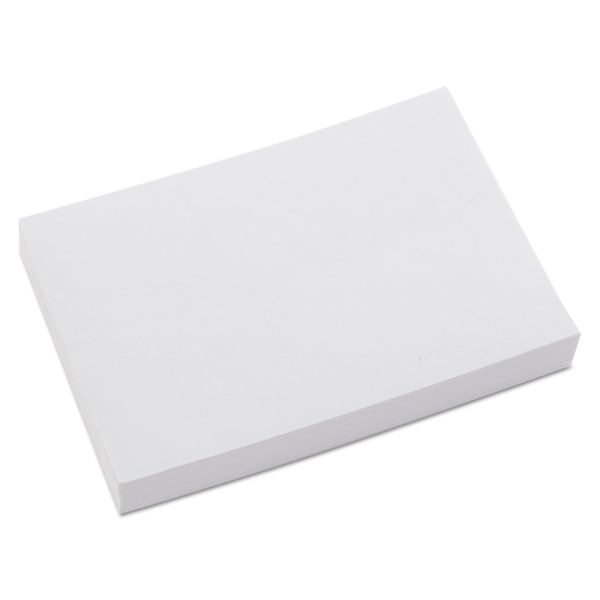 Universal Unruled Index Cards, 4 X 6, White, 500/Pack