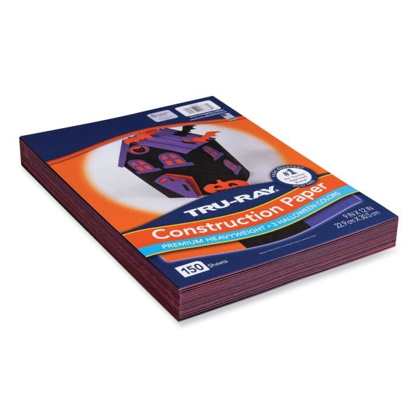 5 Pk) Tru Ray 12x18 Purple Construction Paper 50sht Per Pk