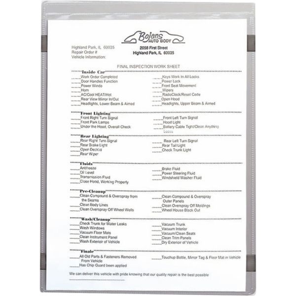 C-Line Magnetic Shop Ticket Holders, 9" X 12", Clear, Box Of 15