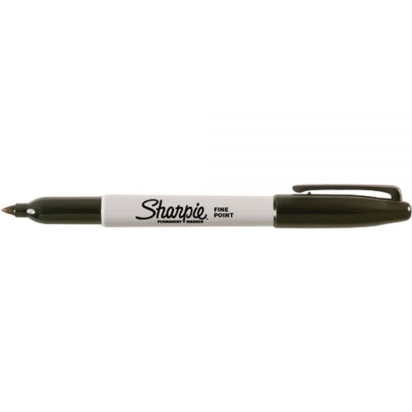 Sharpie Permanent Fine-Point Markers, Black/Pink Ribbon, Pack Of 12 Markers