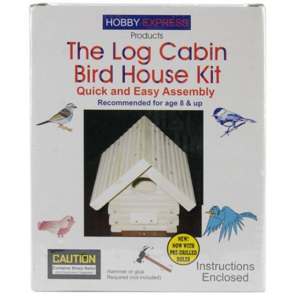 Hobby Express Log Cabin Bird House Kit