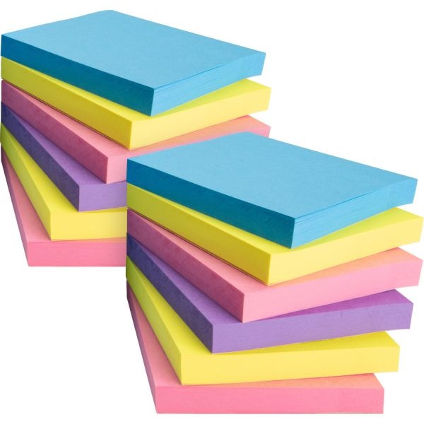 Business Source 3" X 3" Adhesive Note Pads