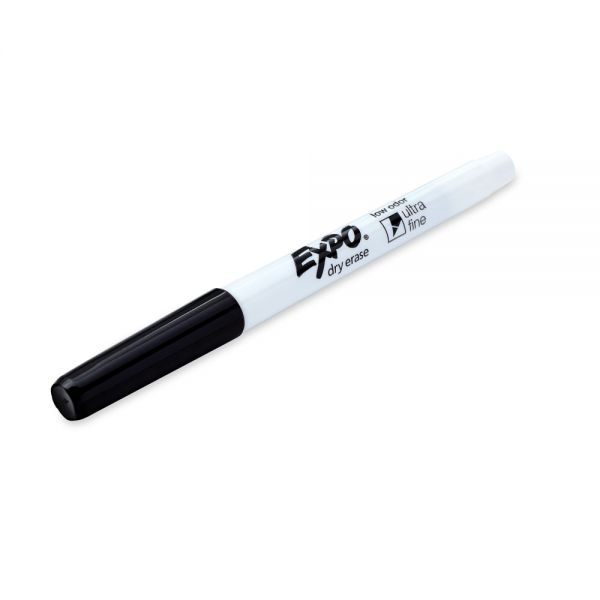 Expo Low-Odor Dry Erase Marker Office Value Pack, Extra-Fine Needle Tip, Black, 36/Pack