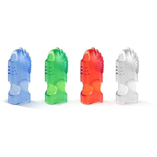 Lee Tippi Micro-Gel Fingertip Grips, #3 Extra Small, Assorted Colors, Pack Of 10