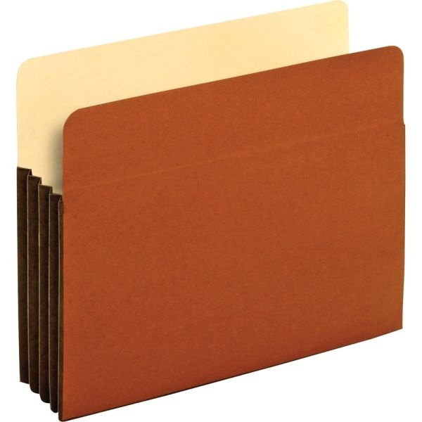 Pendaflex Redrope Tyvek Top-Tab File Pockets, 3 1/2" Expansion, Letter Size, Brown, Box Of 10 Pockets