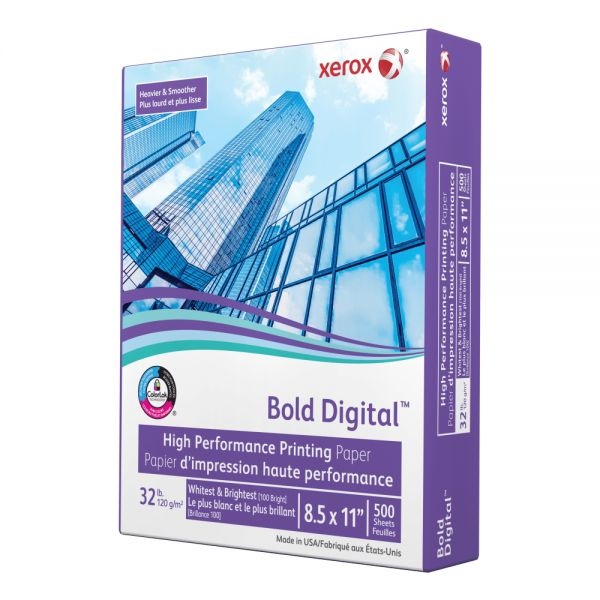 Xerox Bold Digital Printing Paper, Letter Size (8 1/2