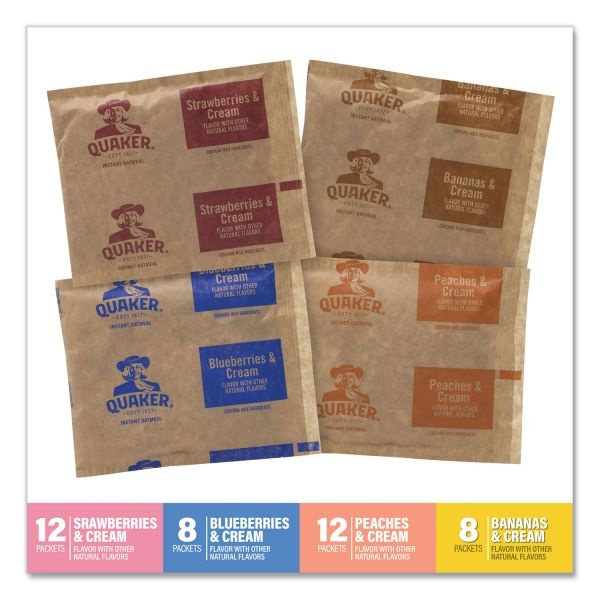 Quaker Instant Oatmeal, Assorted Varieties, 1.05 Oz Packet, 40/Box, Ships In 1-3 Business Days