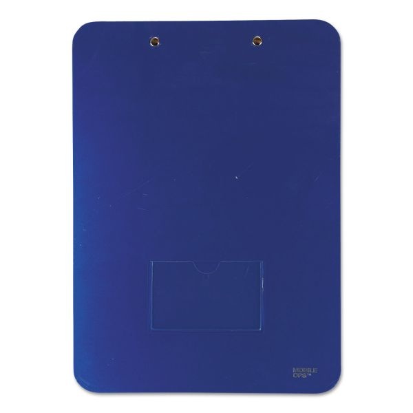 Mobile Ops Unbreakable Recycled Clipboard, 0.25" Clip Capacity, Holds 8.5 X 11 Sheets, Blue