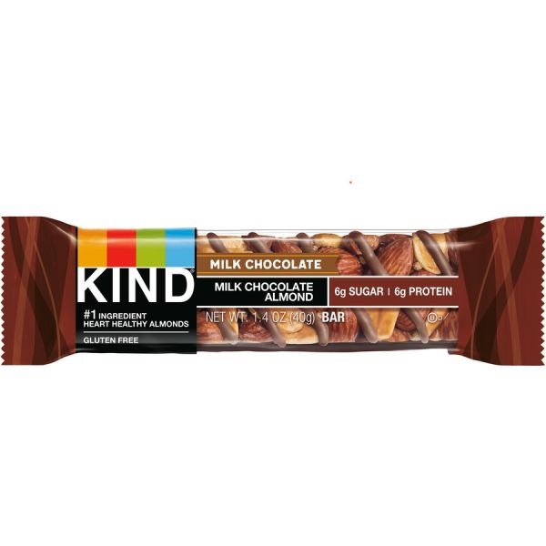 Kind Milk Chocolate Bars, Milk Chocolate Almond, 1.4 Oz Bar, 12/Box