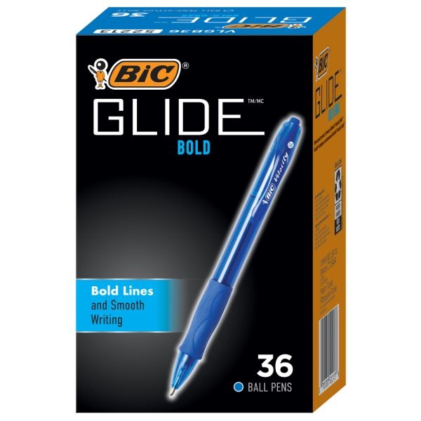 Bic Cristal Ball Pen, Bold (1.6 mm), Assorted Ink - 8 pens