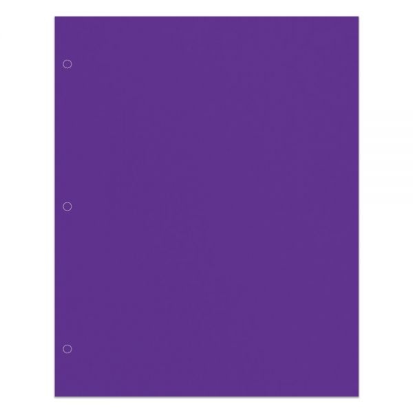 2-Pocket School-Grade Paper Folder, Letter Size, Purple