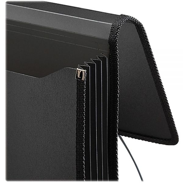 Smead Poly Premium Wallet, 5 1/4" Expansion, Letter Size, 13 1/2" X 10 1/4", Black