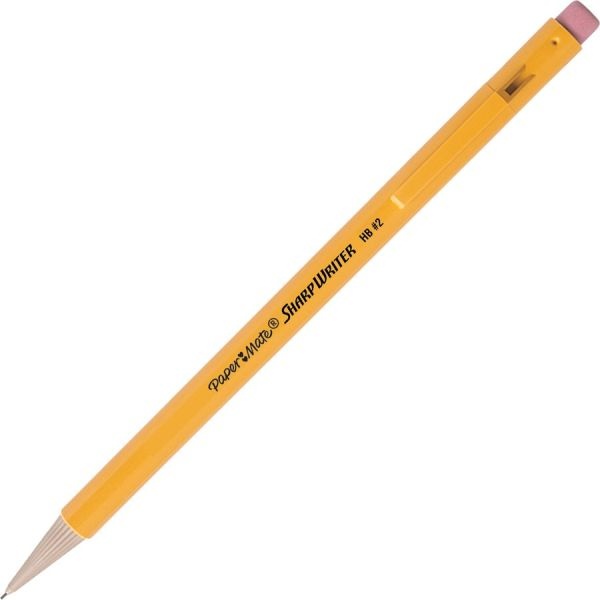 Paper Mate Sharpwriter Mechanical Pencils, 0.7 Mm, Yellow Barrel, Pack Of 5 Pencils
