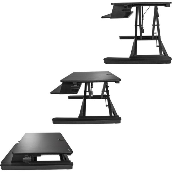 Sit Stand Desk Converter - Keyboard Tray - Height Adjustable Ergonomic Desktop/Tabletop Standing Desk - Large 35"X21" Surface