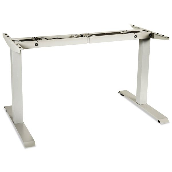 Alera Adaptivergo Sit-Stand Two-Stage Electric Height-Adjustable Table Base, 48.06" X 24.35" X 27.5" To 47.2", Gray