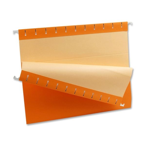 Oxford Color 1/5-Cut Hanging Folders, Letter Size, Orange, Box Of 25