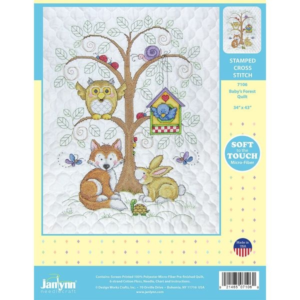 Design Works Stamped Quilt Cross Stitch Kit 34X43