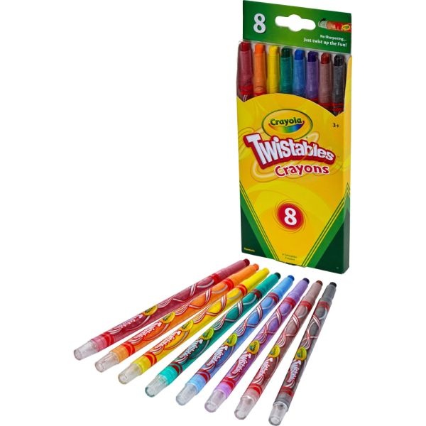 Crayola Twistable Crayons, Premium Traditional Colors, 8/Pack