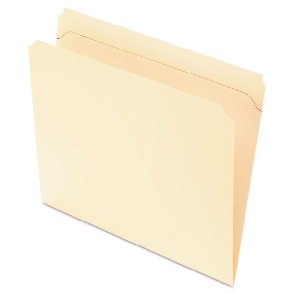 Pendaflex Reinforced Top File Folders, Straight Tabs, Letter Size, Manila, 100/Box