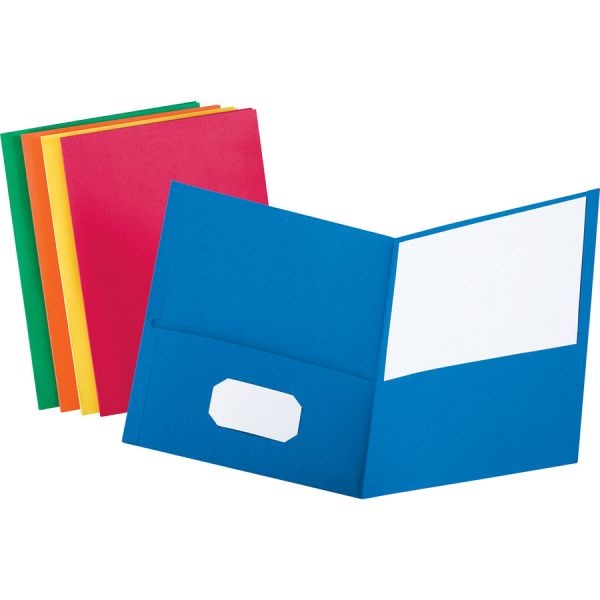 Oxford Twin-Pocket Folder, 100-Sheet Capacity, Teal, 25/Box