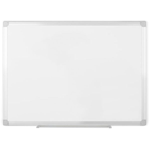 Mastervision Earth Silver Easy Clean Non-Magnetic Melamine Dry-Erase Whiteboard, 48" X 72", 80% Recycled, Aluminum Frame With Silver Finish