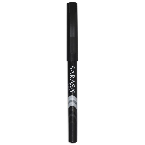 Zebra Sarasa Porous Point Pen, Stick, Fine 0.8 Mm, Black Ink, Black Barrel, 12/Pack